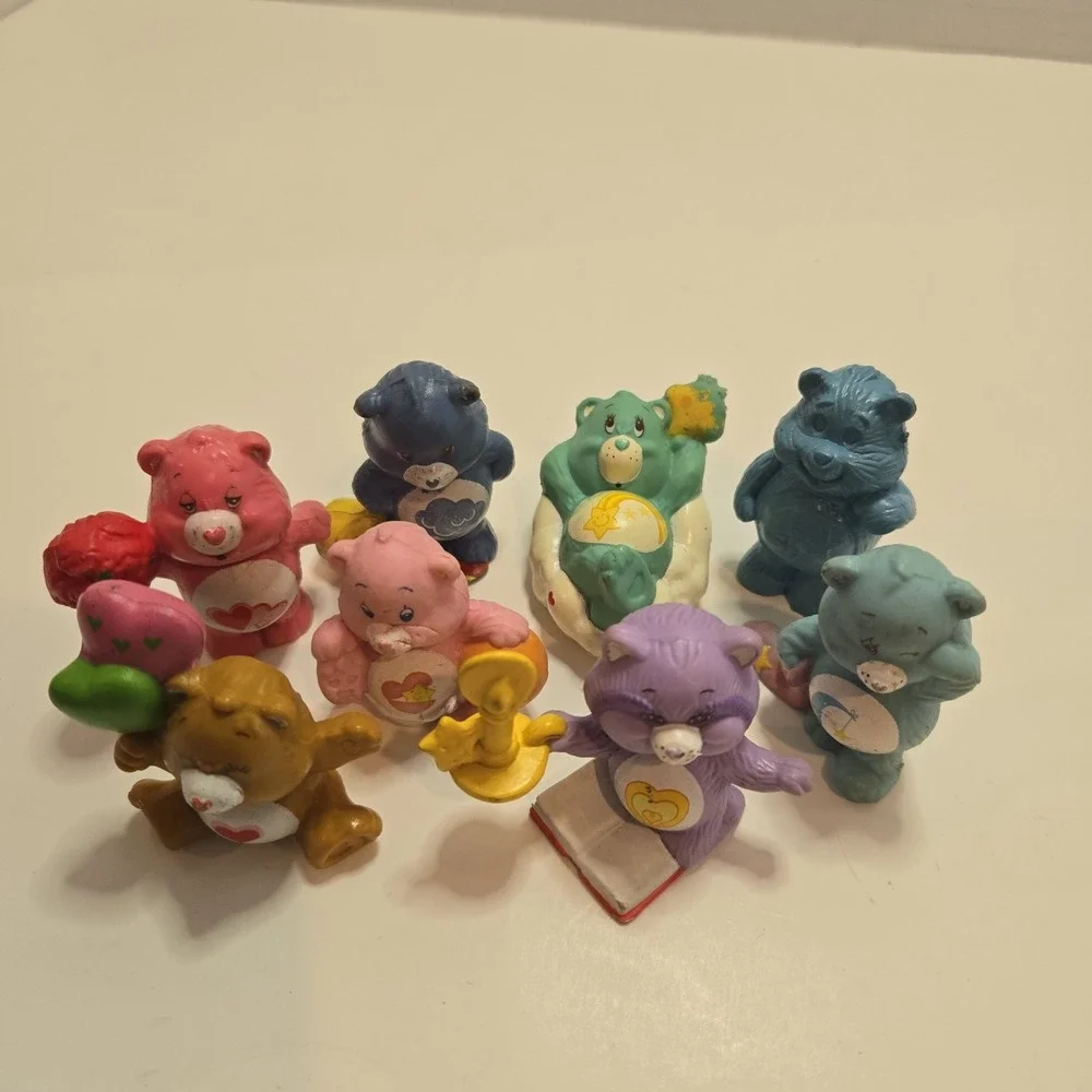 Vintage 80s Care Bears‎ Lot of 8 Mini Figures AGC '83 '84 Rare Toy PVC - Picture 2 of 10